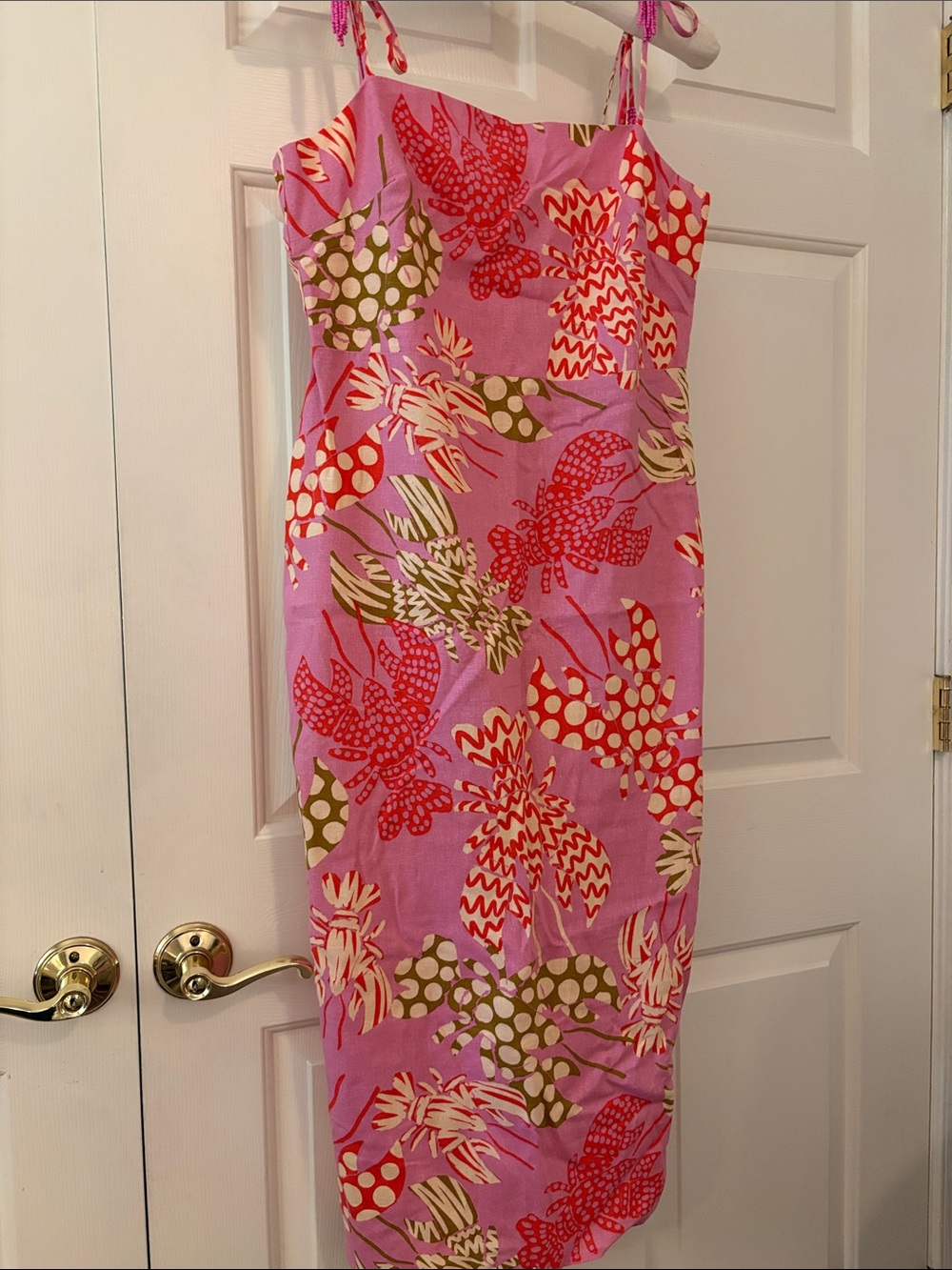 Rachel Zoe Pink Floral-Print Tie-Strap Midi Dress